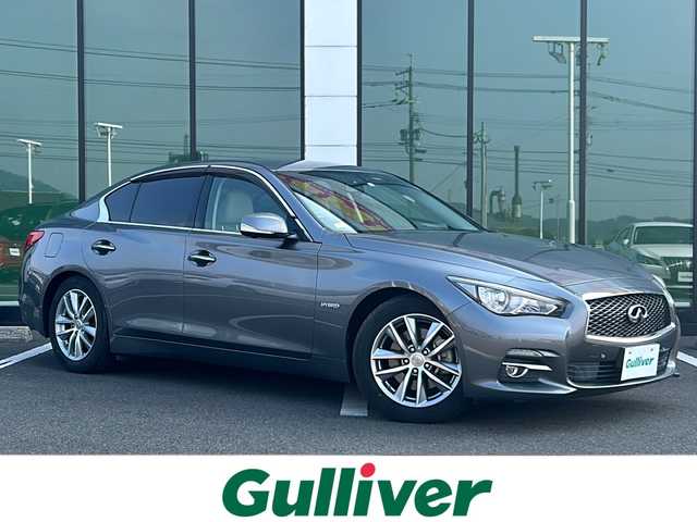 日産 スカイライン ハイブリッド 350GT Type P 福岡県 2014(平26)年 10万km ダークメタルグレー 純正メーカーナビ/Bleutooth/地デジ/CD/DVD/ベージュレザーシート/レーダークルーズコントロール/バックカメラ/サイドカメラ/全方位カメラ/メモリー付きパワーシート/純正17インチAW/ビルドインETC/LEDヘッドライト/保証書/取説
