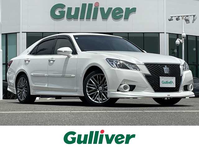 トヨタ クラウン アスリート S 佐賀県 2013(平25)年 7.3万km ホワイトパールクリスタルシャイン 純正８インチナビ/フルセグＴＶ　ＣＤ　ＤＶＤ　ＵＳＢ　ＢＴ/バックカメラ/Ｄ＋Ｎ席パワーシート/ＩＳＯＦＩＸ/革巻きステアリング/ステアリングリモコン/モデリスタエアロ/純正18インチアルミホイール/純正キセノンヘッドライト/クルーズコントロール/横滑り防止装置/フォグライト/ウィンカーミラー/ドアバイザ―/プッシュスタート/スマートキー/スペアキー１本/保証書/取扱説明書