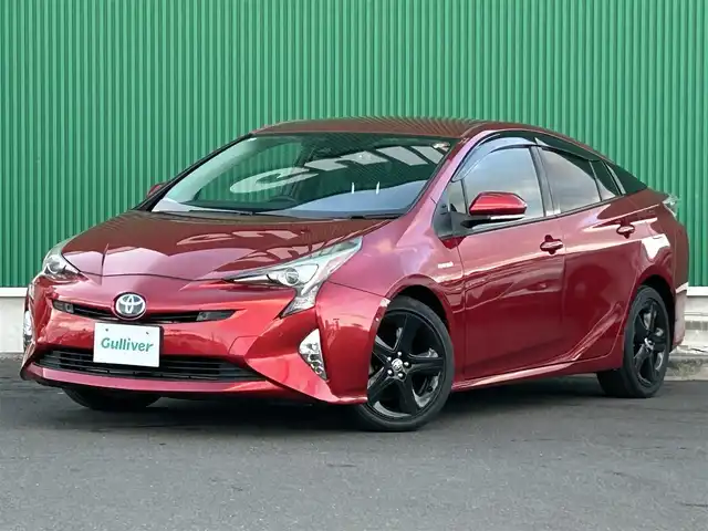 トヨタ プリウス A ツーリングセレクション 宮城県 2016(平28)年 10万km エモーショナルレッド セーフティセンスP/・プリクラッシュセーフティ/・レーダークルーズコントロール/・レーンディパーチャーアラート/・オートマチックハイビーム/ブラインドスポットモニター/インテリジェントクリアランスソナー/シンプルインテリジェントパーキングアシスト/ヘッドアップディスプレイ/純正ナビ（NSZN-W64T）/・CD/DVD/・Bluetooth/・フルセグTV/バックカメラ/ETC/ドライブレコーダー/合皮シート/シートヒーター/革巻きステアリング/ステアリングスイッチ/LEDヘッドランプ/フォグランプ/オートライト/スマートキー＆プッシュスタート/電動格納ミラー/純正17インチAW/純正フロアマット/純正ドアバイザー/トノカバー/W/サイド/カーテンエアバッグ