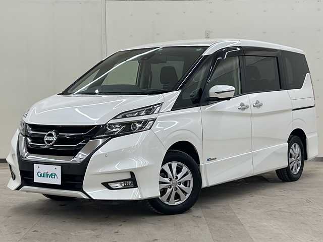 日産 セレナ ハイウェイスター Vセレクション 道央・札幌 2018(平30)年 7.8万km ブリリアントホワイトパール /ワンオーナー//4WD//社外メモリナビ：AVIC-CL901/（CD、DVD、BT、USB、ラジオ、フルセグ）//両側パワースライドドア//プロパイロット（自動運転技術）/・レーダークルーズコントロール/・車線逸脱防止支援システム/・インテリジェントパーキングアシスト/・ふらつき警報//エマージェンシーブレーキ/・LDW（車線逸脱警報）/・踏み間違い衝突防止アシスト/・進入禁止標識検知/・フロント、バックソナー//社外ヘッドレストモニター//アラウンドビューカメラ//バックカメラ//LEDライト//オートライト//フォグライト//オートエアコン//リアエアコン//コーナーセンサー//プッシュスタート//新車時保証書//取扱説明書