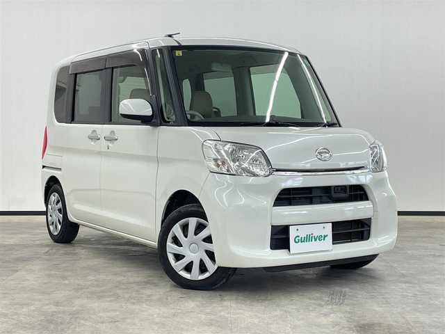 ダイハツ タント X SA 長崎県 2014(平26)年 4.6万km パールホワイトⅢ 社外7インチナビ　（CN-RE07WD）/・フルセグTV　CD/DVD/SD/Bluetooth/スマートアシスト/横滑り防止/衝突軽減ブレーキ/プッシュスタート/ETC/片側パワースライドドア/エコアイドル/オートライト/ヘッドライトレベライザー　/電動格納ミラー/純正フロアマット/純正ドアバイザー
