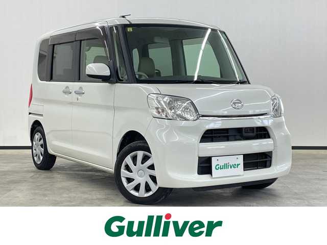 ダイハツ タント X SA 長崎県 2014(平26)年 4.6万km パールホワイトⅢ 社外7インチナビ　（CN-RE07WD）/・フルセグTV　CD/DVD/SD/Bluetooth/スマートアシスト/横滑り防止/衝突軽減ブレーキ/プッシュスタート/ETC/片側パワースライドドア/エコアイドル/オートライト/ヘッドライトレベライザー　/電動格納ミラー/純正フロアマット/純正ドアバイザー