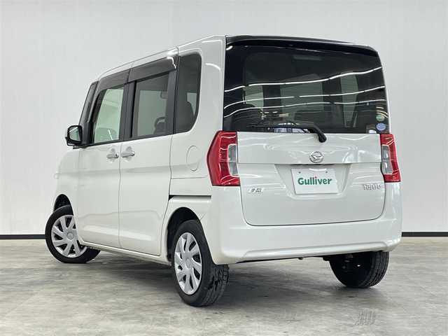 ダイハツ タント X SA 長崎県 2014(平26)年 4.6万km パールホワイトⅢ 社外7インチナビ　（CN-RE07WD）/・フルセグTV　CD/DVD/SD/Bluetooth/スマートアシスト/横滑り防止/衝突軽減ブレーキ/プッシュスタート/ETC/片側パワースライドドア/エコアイドル/オートライト/ヘッドライトレベライザー　/電動格納ミラー/純正フロアマット/純正ドアバイザー
