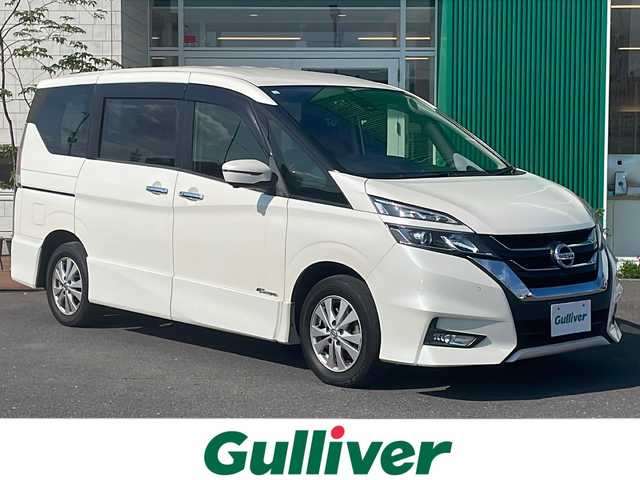 日産 セレナ ハイウェイスター 青森県 2017(平29)年 10.4万km ブリリアントホワイトパール 4WD/セーフティパックB/快適パック/純正9インチナビ・フルセグTV/CD/DVD/BT/USB/AUX/純正フリップダウンモニター/アラウンドビューモニター/プロパイロット/インテリジェントパーキングアシスト/両側パワースライドドア/エマージェンシーブレーキ/クルーズコントロール/レーンキープアシスト/フロント・バックソナー/スマートルームミラー/純正ドライブレコーダー/電動パーキングブレーキ/オートブレーキホールド/ビルトインETC/2.3列目USB電源ソケット/3列目シートスライド/LEDヘッドライト/フォグライト/純正15インチアルミホイール