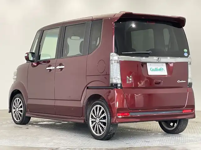 ホンダ Ｎ ＢＯＸ カスタム G ターボ Aパッケージ 栃木県 2014(平26)年 2.5万km プレミアムディープロッソパール ターボ/純正CDデッキ/(CD・AUX)/あんしんパッケージ/ ・衝突軽減システム/ ・サイド・カーテンエアバッグ/両側パワースライドドア/クルーズコントロール/パドルシフト/MTモード付AT/HIDヘッドライト/オートライト/革巻きステアリング/純正15インチアルミホイール/フロアマット/アイドリングストップ/スマートキー/取扱説明書/保証書