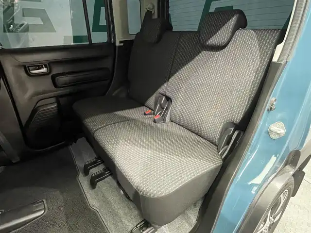 スズキ ハスラー HYBRID X ターボ 鹿児島県 2021(令3)年 4.9万km デニムブルー ガンメタリック 2トーン デュアルカメラブレーキサポート/誤発進抑制機能/車線逸脱警報機能/先行車発進お知らせ機能/アダプティブクルーズコントロール　/標識認識機能/ハイビームアシスト/シートヒーター/後席テーブル　/LEDヘッドライト/フロントフォグランプ　/純正アルミホイール　/純正フロアマット/パドルシフト　/スマートキー/ドアバイザー/電格ミラー