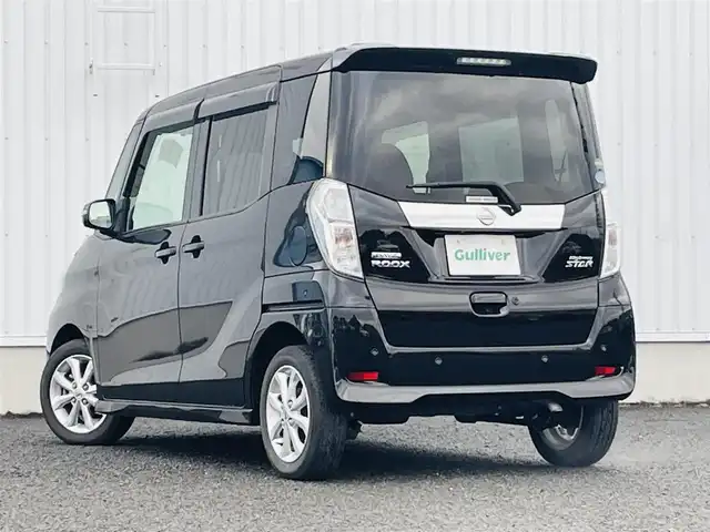 日産 デイズ ルークス ハイウェイスター Xターボ 熊本県 2019(平31)年 5.4万km ブラック 純正ナビ/・AM/FM/CD/DVD/BT/USB/・フルセグTV/アラウンドビューモニター/エマージェンシーブレーキ/踏み間違い防止/車線逸脱防止/オートマチックハイビーム/コーナーセンサー/横滑り防止装置/LEDヘッドライト/ドライブレコーダー/片側電動スライドドア/アイドリングストップ/純正フロアマット/ETC/純正アルミホイール/革巻きステアリング/ステアリングスイッチ/電動格納ミラー/ウインカーミラー/後席ロールサンシェード