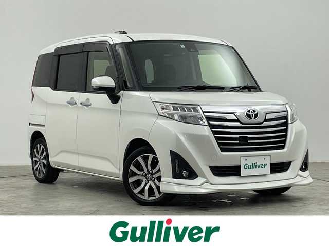 トヨタ ルーミー カスタムG－T 群馬県 2018(平30)年 7万km パールホワイトⅢ 純正７インチナビ　バックカメラ　両側パワースライドドア　クルーズコントロール　ＬＥＤライト　純正１５インチＡＷ　ステアリングリモコン　コーナーセンサー　スマートキー　スペアキー　ＥＴＣ　禁煙車