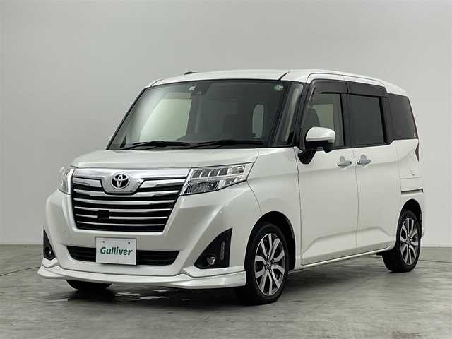 トヨタ ルーミー カスタムG－T 群馬県 2018(平30)年 7万km パールホワイトⅢ 純正７インチナビ　バックカメラ　両側パワースライドドア　クルーズコントロール　ＬＥＤライト　純正１５インチＡＷ　ステアリングリモコン　コーナーセンサー　スマートキー　スペアキー　ＥＴＣ　禁煙車