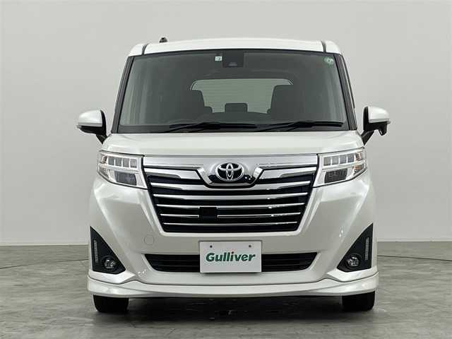トヨタ ルーミー カスタムG－T 群馬県 2018(平30)年 7万km パールホワイトⅢ 純正７インチナビ　バックカメラ　両側パワースライドドア　クルーズコントロール　ＬＥＤライト　純正１５インチＡＷ　ステアリングリモコン　コーナーセンサー　スマートキー　スペアキー　ＥＴＣ　禁煙車
