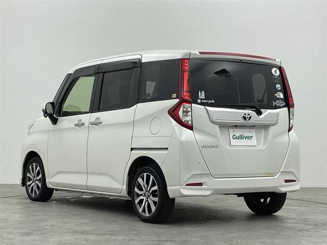トヨタ ルーミー カスタムG－T 群馬県 2018(平30)年 7万km パールホワイトⅢ 純正７インチナビ　バックカメラ　両側パワースライドドア　クルーズコントロール　ＬＥＤライト　純正１５インチＡＷ　ステアリングリモコン　コーナーセンサー　スマートキー　スペアキー　ＥＴＣ　禁煙車