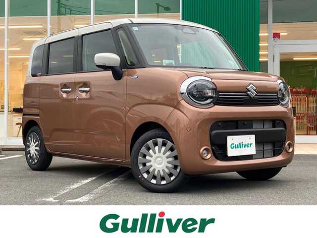 スズキ ワゴンＲ スマイル HYBRID X 静岡県 2024(令6)年 0.1万km未満 白／ゴールド エンジンスタートボタン/パワーステアリング/パワーウィンドウ/アイドリングストップ/オートエアコン/スマートキー/スペアキー１本/クルーズコントロール/USB入力端子/全方位カメラ/9インチナビ（CD.BT.フルセグ）/ベンチシート/D席N席シートヒーター/両側パワースライドドア/ABS/横滑り防止装置/コーナーセンサー前後/レーンキープアシスト/オートライト/オートマチックハイビーム/LEDライト/W+サイドエアバック/衝突軽減システム