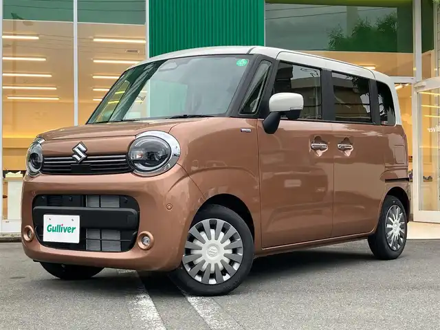 スズキ ワゴンＲ スマイル HYBRID X 静岡県 2024(令6)年 0.1万km未満 白／ゴールド エンジンスタートボタン/パワーステアリング/パワーウィンドウ/アイドリングストップ/オートエアコン/スマートキー/スペアキー１本/クルーズコントロール/USB入力端子/全方位カメラ/9インチナビ（CD.BT.フルセグ）/ベンチシート/D席N席シートヒーター/両側パワースライドドア/ABS/横滑り防止装置/コーナーセンサー前後/レーンキープアシスト/オートライト/オートマチックハイビーム/LEDライト/W+サイドエアバック/衝突軽減システム