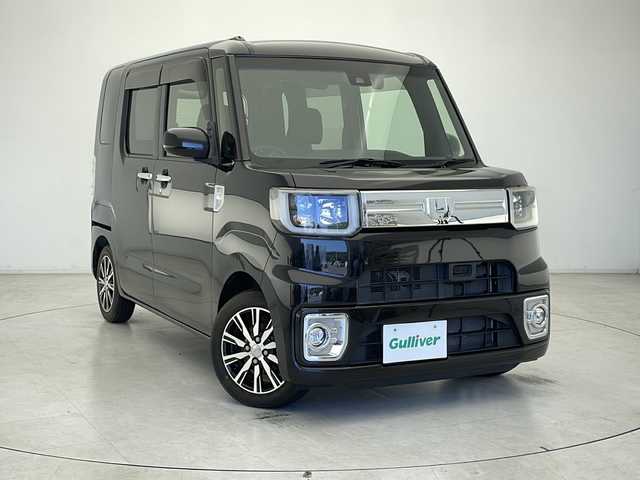 ダイハツ ウェイク G ターボ SA Ⅱ 千葉県 2017(平29)年 4.7万km ブラックマイカメタリック 禁煙車/社外ＳＤナビ【AVIC-RZ500】/（ＴＶ／Ｂｌｕｅｔｏｏｔｈ／ＣＤ／ＤＶＤ／ＳＤ／ＡＭ／ＦＭ）/両側パワースライドドア/バックカメラ/ＥＴＣ/ＬＥＤヘッドライト/フォグランプ/ステアリングスイッチ/純正14インチアルミホイール/純正フロアマット/サンシェード/ドアバイザー/エアバッグ(W＋サイド)/電動格納ミラー/プッシュスタート