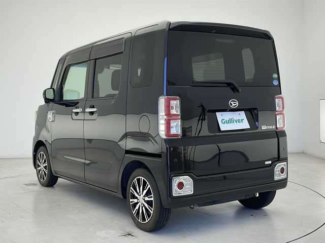 ダイハツ ウェイク G ターボ SA Ⅱ 千葉県 2017(平29)年 4.7万km ブラックマイカメタリック 禁煙車/社外ＳＤナビ【AVIC-RZ500】/（ＴＶ／Ｂｌｕｅｔｏｏｔｈ／ＣＤ／ＤＶＤ／ＳＤ／ＡＭ／ＦＭ）/両側パワースライドドア/バックカメラ/ＥＴＣ/ＬＥＤヘッドライト/フォグランプ/ステアリングスイッチ/純正14インチアルミホイール/純正フロアマット/サンシェード/ドアバイザー/エアバッグ(W＋サイド)/電動格納ミラー/プッシュスタート