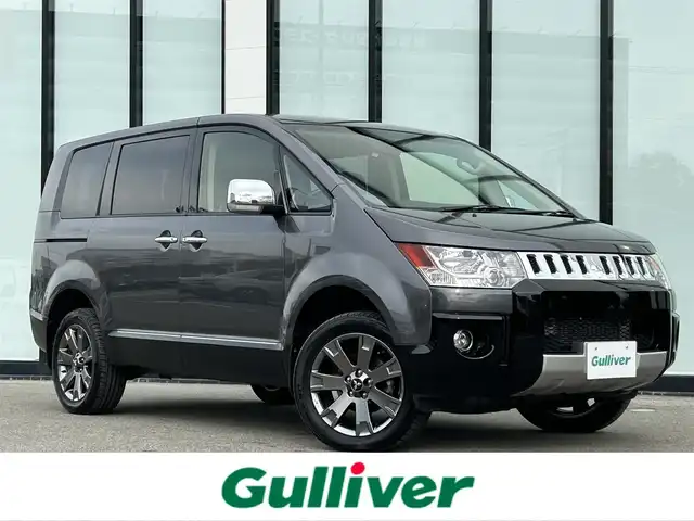 三菱 デリカＤ：５ ジャスパー 大阪府 2019(平31)年 4.5万km アイガーグレーM/ダイヤモンドブラックマイカ 社外ナビ /バックカメラ /４WD /ワンオーナー/AC100V/前ドライブレコーダー /ETC /両側パワースライドドア /ターボ /追従型クルーズコントロール/D席パワーシート /D/N席シートヒーター /パドルシフト /社外フロアマット/純正18インチAW /キセノンライト/保証書・取説