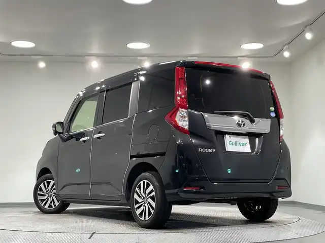 トヨタ ルーミー カスタムG 愛知県 2018(平30)年 7.5万km ブラックマイカメタリック 純正ＳＤナビ　/（AM/FM/SD/Bluetooth/フルセグTV）/両側パワースライドドア　/純正Fエアロ/バックカメラ　/ビルトインＥＴＣ　/ＬＥＤヘッドライト　/ドライブレコーダー　/トヨタスマートアシスト/　　-衝突軽減ブレーキ/　　-車線逸脱警報/　　-ふらつき警報/　　-先行車発進お知らせ/　　-オートマチックハイビーム/純正１４インチＡＷ　/クルーズコントロール　/純正フロアマット　/フォグランプ
