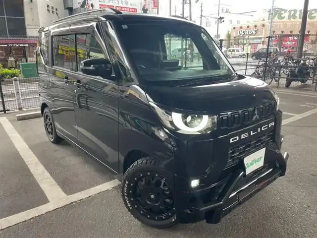 三菱 デリカミニ T プレミアム 大阪府 2024(令6)年 0.5万km アメジストブラック アルパインメモリナビ/　（CD/DVD/BT/SD/USB/HDMI）/フルセグテレビ/バックカメラ（アラウンドビュー）/デジタルインナーミラー/XTREME-J　15インチアルミホイール/アイドリングストップ/マイパイロット/レーダークルーズコントロール/プッシュスタート/前席シートヒーター/両側パワースライドドア/ETC/ステアリングヒーター/DANSHAQ　フロントバンパーガード/新車保証書/取扱説明書/ワンオーナー
