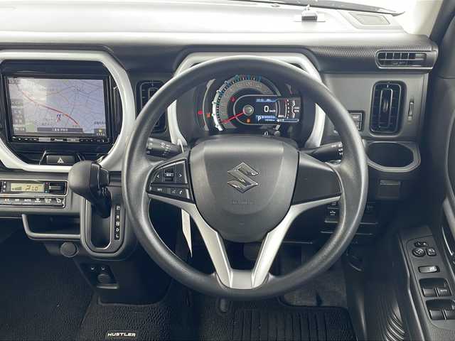スズキ ハスラー HYBRID G 三重県 2020(令2)年 1.8万km ピュアホワイトP 純正8型ナビ/前席シートヒーター/衝突軽減ブレーキ/レーンキープアシスト/ステアリングリモコン/オートライト/LEDヘッドライト/コーナーセンサー/電動格納ミラー/禁煙車