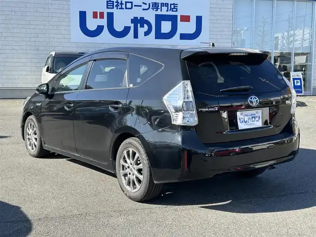 トヨタ プリウス α S 東京都 2012(平24)年 6.7万km ブラック 【(株)IDOMが運営する【じしゃロン昭島店】の自社ローン対象車両になります。こちらは現金ご利用時の価格です。自社ローンご希望の方は別途その旨お申付け下さい。】/純正ナビ（ＳＤ・ＤＶＤ・ＴＶ）/バックカメラ		/ETC/エンジンスタートボタン/スマートキー/純正フロアマット/純正ドアバイザー