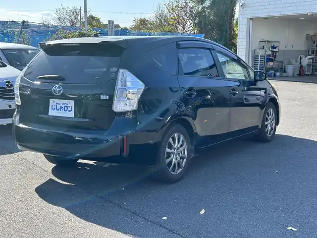 トヨタ プリウス α S 東京都 2012(平24)年 6.7万km ブラック 【(株)IDOMが運営する【じしゃロン昭島店】の自社ローン対象車両になります。こちらは現金ご利用時の価格です。自社ローンご希望の方は別途その旨お申付け下さい。】/純正ナビ（ＳＤ・ＤＶＤ・ＴＶ）/バックカメラ		/ETC/エンジンスタートボタン/スマートキー/純正フロアマット/純正ドアバイザー