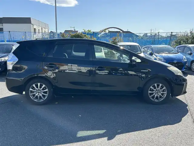 トヨタ プリウス α S 東京都 2012(平24)年 6.7万km ブラック 【(株)IDOMが運営する【じしゃロン昭島店】の自社ローン対象車両になります。こちらは現金ご利用時の価格です。自社ローンご希望の方は別途その旨お申付け下さい。】/純正ナビ（ＳＤ・ＤＶＤ・ＴＶ）/バックカメラ		/ETC/エンジンスタートボタン/スマートキー/純正フロアマット/純正ドアバイザー