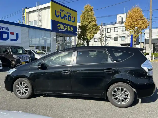 トヨタ プリウス α S 東京都 2012(平24)年 6.7万km ブラック 【(株)IDOMが運営する【じしゃロン昭島店】の自社ローン対象車両になります。こちらは現金ご利用時の価格です。自社ローンご希望の方は別途その旨お申付け下さい。】/純正ナビ（ＳＤ・ＤＶＤ・ＴＶ）/バックカメラ		/ETC/エンジンスタートボタン/スマートキー/純正フロアマット/純正ドアバイザー