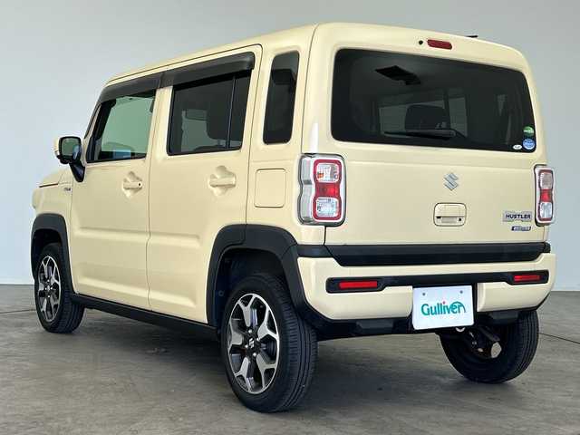 スズキ ハスラー HYBRID X 大分県 2021(令3)年 3.3万km シフォンアイボリーM 衝突軽減ブレーキ/レーンアシスト/オートハイビーム/後クリアランスソナー/純正ナビ/（フルセグ/CD/Bluetooth/AM/FM)/全方位カメラ/前方ドライブレコーダー/前席シートヒーター/ビルトインETC/ステアリングスイッチ/電動格納ミラー/保証書・取扱説明書/スマートキープッシュスタート