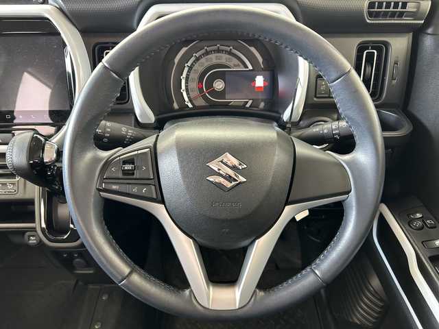 スズキ ハスラー HYBRID X 大分県 2021(令3)年 3.3万km シフォンアイボリーM 衝突軽減ブレーキ/レーンアシスト/オートハイビーム/後クリアランスソナー/純正ナビ/（フルセグ/CD/Bluetooth/AM/FM)/全方位カメラ/前方ドライブレコーダー/前席シートヒーター/ビルトインETC/ステアリングスイッチ/電動格納ミラー/保証書・取扱説明書/スマートキープッシュスタート