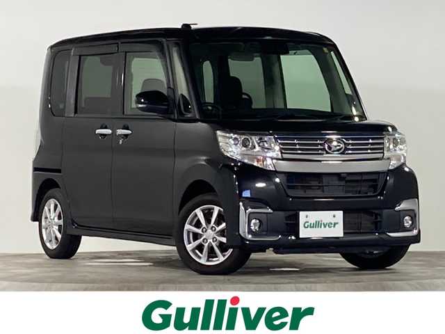 ダイハツ タント カスタム X SA Ⅲ 広島県 2018(平30)年 1.9万km ブラックマイカメタリック ストラーダ 7インチナビ CN-RE04WD/（AM/FM/TV/iPod/USB/SD/Bluetooth/AUX/VTR）/片側パワースライドドア/ETC/スマートアシスト3/・衝突警報機能（対車両・対歩行者）/・衝突回避支援ブレーキ（対車両・対歩行者）/・車線逸脱警報/・誤発進抑制制御機能（前方・後方）/・オートハイビーム機能/・SRS サイドエアバッグシステム/装備/・シートヒーター（D）/・オートエアコン/・オートライト/・LED ヘッドランプ＆フロントフォグランプ/・プッシュスタート/・純正14inAW
