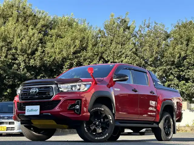 トヨタ ハイラックス Z ブラックラリーエディション 東京都 2019(平31)年 4.5万km クリムゾンスパークレッドM ワンオーナー/2インチリフトアップ/タイ・トヨタ製ベッドライナー/CARRYBOYS製電動トノカバー(CB796)/KENWOOD製9インチフローティングナビ/フルセグTV/DVD再生/Bluetoothオーディオ/バックカメラ/ETC2.0/Clazzio製シートカバー/コムテック製ドライブレコーダー(ZDR026)/ボンネットプロテクター/サイドステップ/LEDヘッドランプ/LEDフォグランプ/スマートキー×2