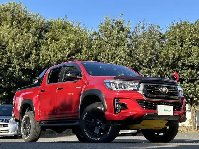 トヨタ ハイラックス Z ブラックラリーエディション 東京都 2019(平31)年 4.5万km クリムゾンスパークレッドM ワンオーナー/2インチリフトアップ/タイ・トヨタ製ベッドライナー/CARRYBOYS製電動トノカバー(CB796)/KENWOOD製9インチフローティングナビ/フルセグTV/DVD再生/Bluetoothオーディオ/バックカメラ/ETC2.0/Clazzio製シートカバー/コムテック製ドライブレコーダー(ZDR026)/ボンネットプロテクター/サイドステップ/LEDヘッドランプ/LEDフォグランプ/スマートキー×2