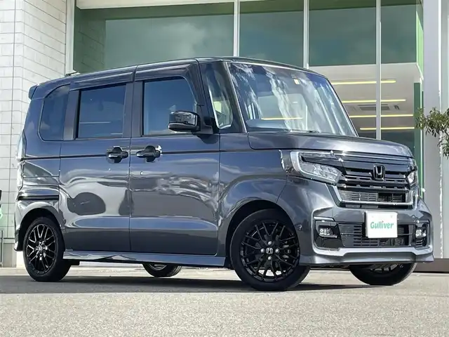 ホンダ Ｎ ＢＯＸ カスタム L ターボ スタイル+ブラック 兵庫県 2022(令4)年 1.6万km メテオロイドグレーメタリック 純正8インチプレミアムインターナビ/Bluetooth接続/両側パワースライドドア/バックカメラ/電子パーキング/オートホールド/純正フロアマット/純正アルミホイール/ビルトインETC/プリクラッシュ/前席シートヒーター/パドルシフト/LEDヘッドライト/追従有クルーズコントロール/スイッチスタート
