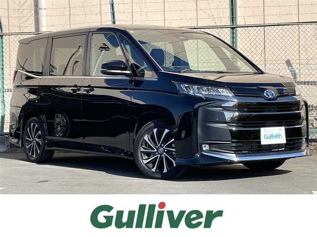 トヨタ ノア ハイブリッド S－Z 東京都 2025(令7)年 0.1万km イナズマスパーキングブラックガラスフレーク 純正８型ディスプレィオーディオ/・BluetoothAudio/USB/HDMI/・AppleCarPlay/AndoidAuto/レーダークルーズコントロール /両側パワースライドドア /LEDヘッドライト /コーナセンサー /フリーストップバックドア /オートマチックハイビーム /セーフティセンス　/・プリクラシュセーフティ/・レーンディパーチャーアラート/・オートマチックハイビーム/・レーダークルーズコントロール/・発進遅れ告知機能/・レーントレーシングアシスト/パーキングサポートブレーキ/ブラック合皮ファブリックコンビシート/・キャプテンシート/バックガイドモニター/ビルトインETC/純正フロアマット