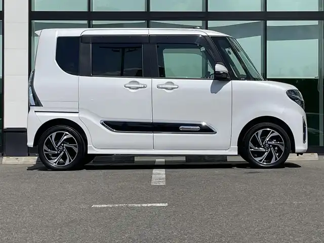 ダイハツ タント カスタム RS スタイルセレクション 和歌山県 2022(令4)年 1.9万km シャイニングホワイトパール 純正9インチナビ/フルセグTV/Bluetooth/TVキャンセラー/CD/DVD/USB/全周囲カメラ/ビルトインETC/純正ドライブレコーダー/スマートアシスト/レーダークルーズコントロール/両側パワースライドドア/コーナーセンサー/レザー調シートカバー/前席シートヒーター/運転席ロングスライド/レザー調ステリングカバー/ステアリングスイッチ/電動パーキングブレーキ/ブレーキホールド/LEDヘッドライト/フォグランプ/オートライト/シートバックテーブル/リアドアサンシェード/純正15インチAW/ドアバイザー/純正フロアマット/プッシュスタート/スマートキー