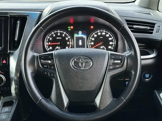 トヨタ アルファード S 山形県 2016(平28)年 11.4万km ブラック 登録時走行距離114775Km/保証書/取扱説明書/後席モニター（ALPINE）/社外SDナビ（ALPINE）/フルセグTV/黒革シートカバー/両側パワースライドドア/前後コーナーセンサー/トヨタセーフティセンス/7人乗り/オットマン/バックカメラ/LEDヘッドライト/ウィンカーミラー/電動格納ミラー/ETC/プッシュスタート/スタッドレスタイヤ車載