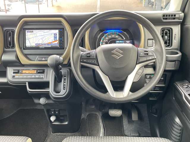 スズキ ハスラー HYBRID G 広島県 2025(令7)年 0.5万km ソフトベージュメタリック 禁煙/スズキセーフティーサポート/・デュアルセンサーブレーキサポート/・ハイビームアシスト/・車線逸脱警報機能/・誤発進抑制機能/・ふらつき警報機能/・先行車発進お知らせ機能/・後退時ブレーキサポート/・後方誤発進抑制機能/社外SDナビ/・CD/SD/BT/ワンセグ/レーダークルーズコントロール/シートヒーター（D/N席）/LEDヘッドライト/オートライト/ヘッドライトレベライザー/スマートキー/プッシュスタート/ETC/アイドリングストップ/純正フロアマット