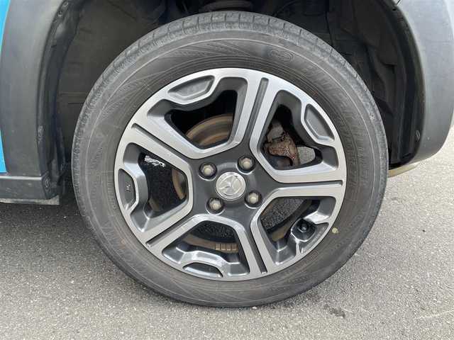 マツダ フレア クロスオーバー XT 道央・札幌 2018(平30)年 8.2万km 青Ⅱ ・４WD/・衝突軽減ブレーキ/・ターボ/・社外SDナビ/　CD＆USB＆TV/・レーンキープアシスト/・アイドリングストップ/・オートエアコン/・オートライト/・ミラーヒーター/・シートヒーター/・ダウンヒルアシスト/・プッシュスタート/・スマートキー/・電動格納ミラー/・純正フロアマット/・ドアバイザー/・ウィンカーミラー/・LEDヘッドライト