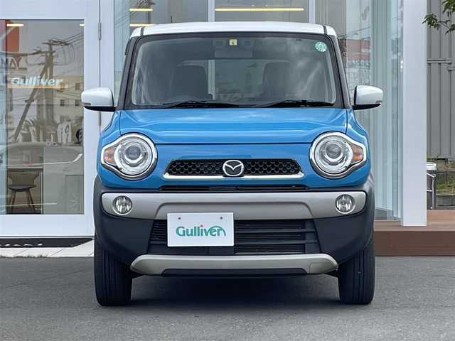 マツダ フレア クロスオーバー XT 道央・札幌 2018(平30)年 8.2万km 青Ⅱ ・４WD/・衝突軽減ブレーキ/・ターボ/・社外SDナビ/　CD＆USB＆TV/・レーンキープアシスト/・アイドリングストップ/・オートエアコン/・オートライト/・ミラーヒーター/・シートヒーター/・ダウンヒルアシスト/・プッシュスタート/・スマートキー/・電動格納ミラー/・純正フロアマット/・ドアバイザー/・ウィンカーミラー/・LEDヘッドライト