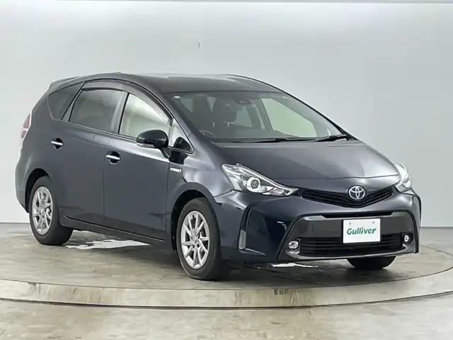 トヨタ プリウス α S チューンブラック Ⅱ 愛知県 2018(平30)年 5万km ブラッキッシュアゲハガラスフレーク 禁煙車/純正9インチナビ/（CD/DVD/Bluetooth/フルセグTV/AM/FM/SD)/バックカメラ/トヨタセーフティセンス/・プリクラッシュセーフティ/・レーンキープアシスト/・オートマチックハイビーム/・レーダークルーズコントロール/ETC/前後ドライブレコーダー/シートヒーター/スマートキー/スペアキー有/フロアマット/ステアリングスイッチ/LEDヘッドライト/フロントフォグランプ/横滑り防止装置