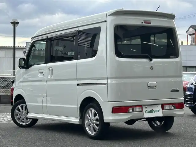 スズキ エブリィ ワゴン PZターボ 奈良県 2018(平30)年 11.1万km パールホワイト /社外ナビ/MDV-Z905///iPad/AV-in/CD/BT/フルセグTV//片側パワースライドドア//衝突軽減システム//D席シートヒーター//プッシュスタート//ステアリングスイッチ//ドライブレコーダー//横滑り防止システム//ETC/ドアバイザー//オートライト/フォグ/社外フロアマット//ドアバイザー/横滑り防止システム//電格ミラー//スペアキーx1//社外フロントシェル//純正14インチAW//保証書/取扱説明書