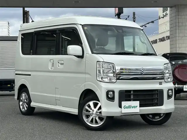 スズキ エブリィ ワゴン PZターボ 奈良県 2018(平30)年 11.1万km パールホワイト /社外ナビ/MDV-Z905///iPad/AV-in/CD/BT/フルセグTV//片側パワースライドドア//衝突軽減システム//D席シートヒーター//プッシュスタート//ステアリングスイッチ//ドライブレコーダー//横滑り防止システム//ETC/ドアバイザー//オートライト/フォグ/社外フロアマット//ドアバイザー/横滑り防止システム//電格ミラー//スペアキーx1//社外フロントシェル//純正14インチAW//保証書/取扱説明書