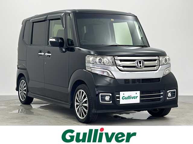 ホンダ Ｎ ＢＯＸ カスタム G ターボ Lパッケージ 大阪府 2016(平28)年 5.7万km スマートブラック 純正7インチナビ/　フルセグTV　BT　DVD再生機能/バックカメラ/横滑り防止機能/ABS/両側パワースライドドア/プッシュスタート/スマートキー/ECONモード/純正フロアマット/純正アルミホイール/サイドアンダーミラー/ドアバイザー/オートライト/フォグランプ