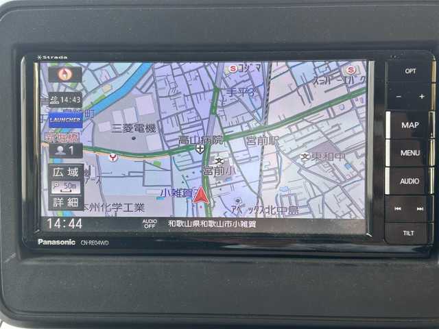 スズキ スペーシア HYBRID G 和歌山県 2018(平30)年 4.1万km オフブルーM ワンオーナー/社外ナビ/＜フルセグTV/DVD/CD/Bluetooth/SD/FM/AM＞/フルセグテレビ/バックカメラ/アイドリングストップ/レーンアシスト/プッシュスタート/ETC/純正フロアマット/純正バイザー/取扱説明書/保証書
