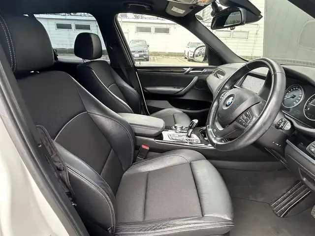 ＢＭＷ Ｘ３ xDrive20d Mスポーツ 道東・釧路十勝 2016(平28)年 3.6万km アルピンホワイトⅢ ４WD/純正HDDナビ/　CD/DVD/BT/フルセグ/バックカメラ/フロントカメラ/ミラーETC/社外ドラレコ/ドライビングアシスト/　レーンディパーチャーウォーニング/　衝突軽減ブレーキ/パークディスタンスコントロール/クルーズコントロール/ハーフレザーシート/電動フロントシート/パワーバックドア/キセノンヘッドライト/オートライト/純正18インチAW/純正フロアマット/スペアキー/取扱説明書/保証書