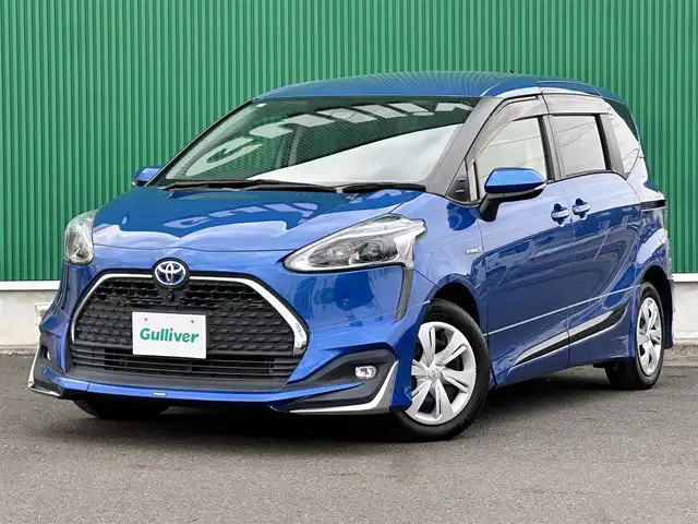 トヨタ シエンタ ハイブリッド ファンベースG 宮城県 2019(平31)年 4.2万km コバルトブルーメタリック LEDランプパッケージ/・オートレベリング機能付LEDヘッドランプ/・オートライト/・LEDフロントフォグランプ/・レッド加飾付クリアレンズLEDリアコンビネーションランプ/パノラミックビュー対応ナビレディパッケージ/・パノラミックビューモニター/・ステアリングスイッチ/・ドアミラーヒーター/インテリジェントクリアランスソナー/シートヒーター（運転席/助手席）/ステアリングヒーター/＝＝＝/セーフティセンス/・プリクラッシュセーフティ/・レーンディパーチャーアラート/・オートマチックハイビーム/先行車発進告知機能/純正ナビ（NSZT-W68T）/・CD/DVD/・Bluetooth/・フルセグTV/ビルトインETC/ドライブレコーダー/革巻きステアリング/電動格納ミラー/純正フロアマット/純正ドアバイザー/Wエアバッグ