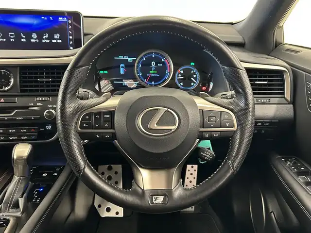 レクサス ＲＸ 300 Fスポーツ 岡山県 2018(平30)年 4.9万km グラファイトブラックガラスフレーク 純正ナビ　/全方位カメラ/3眼LED　/フルセグTV/Bluetooth/シートヒーター　/シートクーラー/ステアリングヒーター　/パワーシート　/パワーテールゲート　/インテリジェントクリアランスソナー　/オートライト/オートハイビーム/アクティブクルーズコントロール/横滑り防止装置　/衝突軽減防止装置　/レーンキープアシスト　/ブラインドスポットモニター　/ＥＴＣ/純正20インチAW/セーフティーシステムプラス