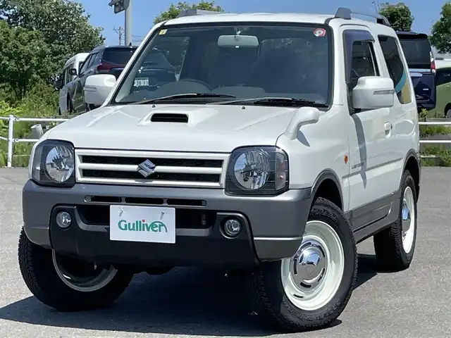 スズキ ジムニー ランドベンチャー 道央・札幌 2008(平20)年 6.5万km パールホワイト ４WD/社外オーディオ/CD/MD/AUX/トランスファ切替/D席シートヒーター/ハーフレザーシート/リモコンキー/ハロゲンヘッドライト/電動格納ミラー/ウィンカーミラー/純正フロアマット/ドアバイザー/AW付冬タイヤ積込（センターキャップ欠品）/175/80/R16/2023年/山8mm