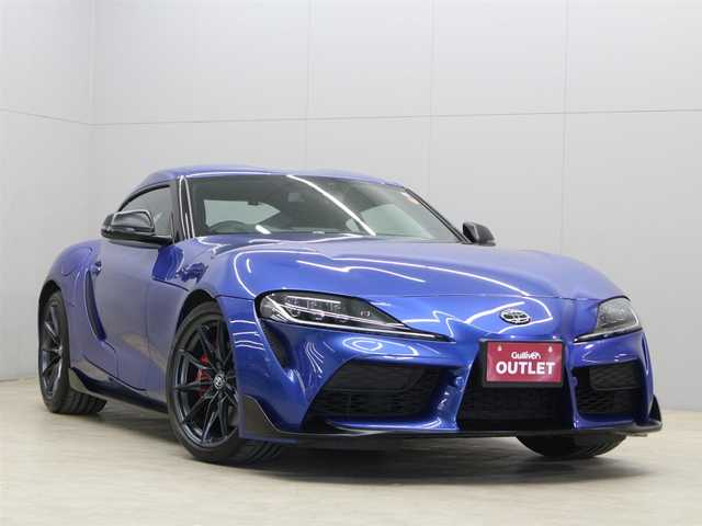 トヨタ スープラ RZ 三重県 2023(令5)年 1万km 青 OPブラック革シート/OPブラック革巻きステアリングホイール/プリクラッシュセーフティ/レーンディパーチャーアラート/ブラインドスポットモニター/アダプティブハイビーム/クルーズコントロール/クリアランスソナー/HDDナビゲーションシステム/・HDDナビ/・地デジTV/・HDDオーディオ/・8.8インチタッチディスプレイ/・Toyota Supra Connect/・Bluetooth/・USB入力端子/・カラーバックガイドモニター/JBLプレミアムサウンドシステム(12スピーカー)/バックカメラ/8.8インチTFTカラー液晶メーター/カラーヘッドアップディスプレイ/ユピテル前後ドライブレコーダー/純正19インチ10本スポークツヤ消ダークメタリック塗装鍛造アルミホイール/「Supra」ロゴ入brembo製レッドブレーキキャリパー/6灯式LEDヘッドランプ/・オートライト/アダプティブハイビーム/プッシュエンジンスタート/スマートキー×2/新車時保証書/取扱説明書