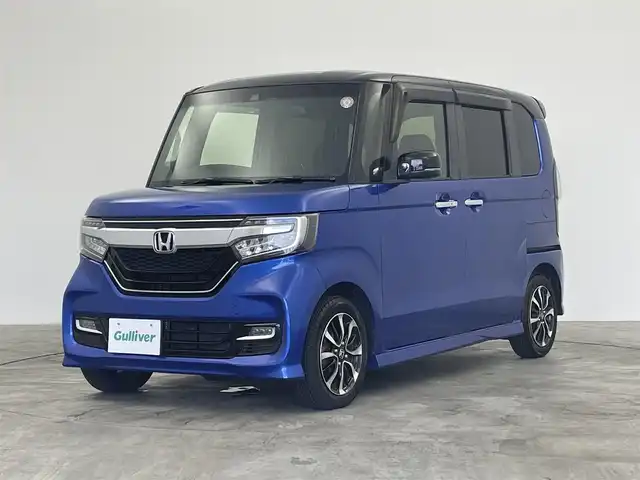 ホンダ Ｎ ＢＯＸ カスタム G L ホンダセンシング 群馬県 2018(平30)年 6.6万km ブリリアントスポーティブルーメタリック2トーン 衝突軽減　片側パワースライドドア　社外７型ナビ　バックカメラ　クルーズコントロール　ＬＥＤヘッドライト　純正１４インチアルミホイール　ＡＢＳ　横滑り防止装置　ビルトインＥＴＣ　プッシュスタート　禁煙車